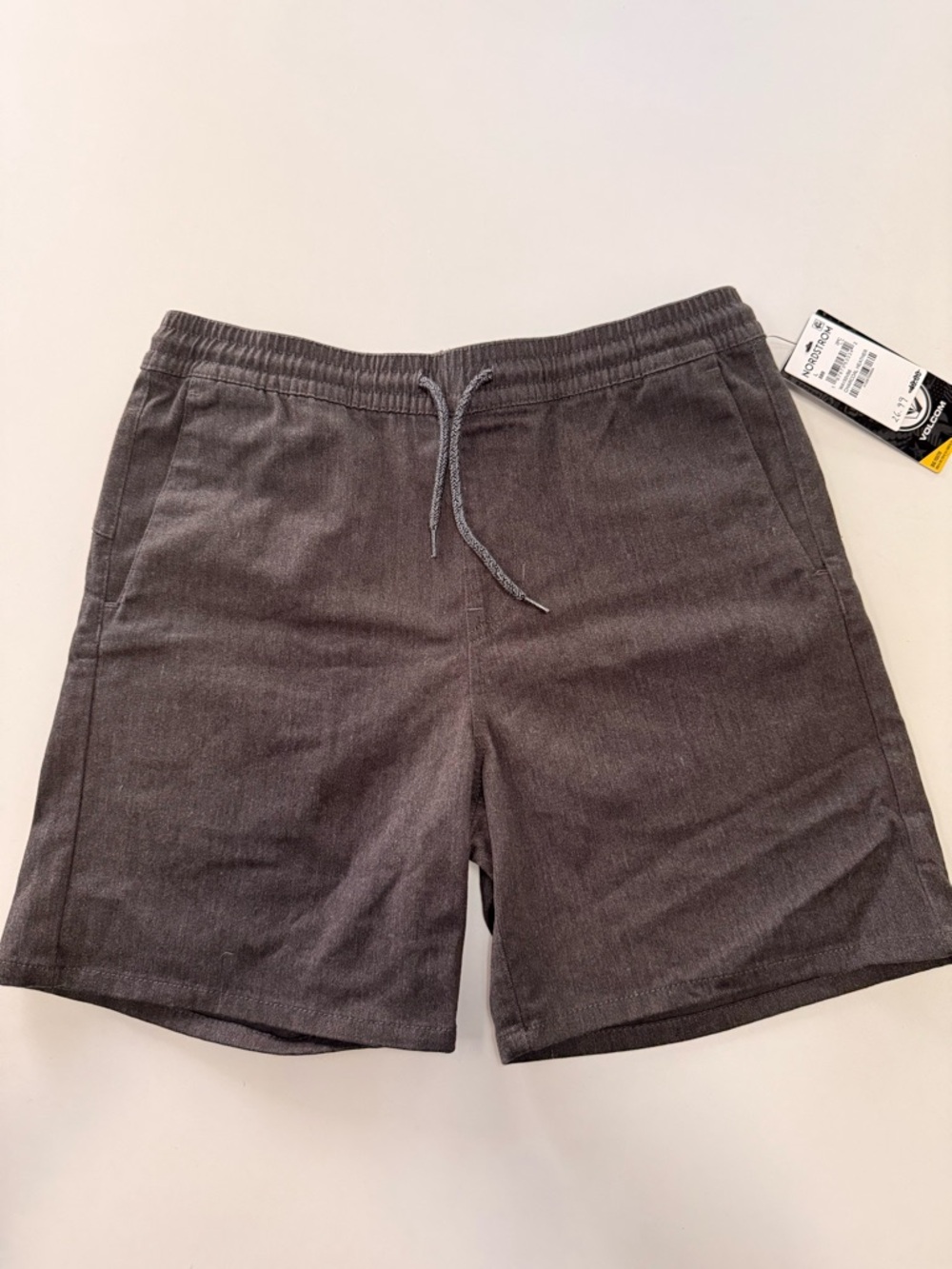 NWT Boys Volcom Gray Drawstring Shorts